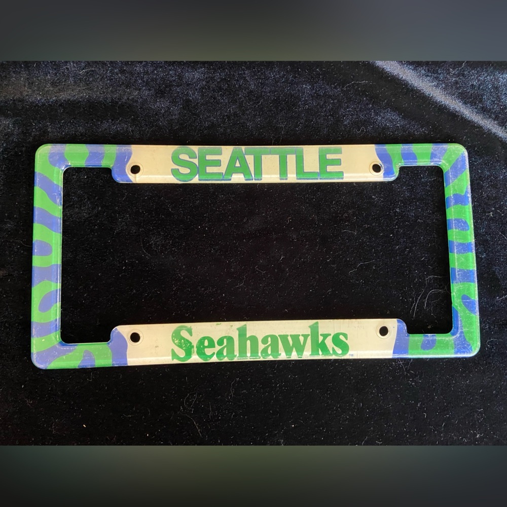 🩷 Vintage NFL SEATTLE SEAHAWKS License Plate Cover